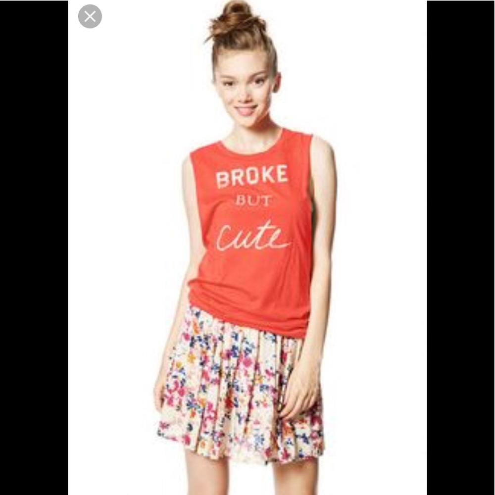 Broke But Cute Ripped Tee Bralette Included